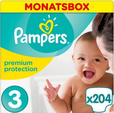 Pampers - New Baby Midi - Monatsbox - Größe 3 - 204 Windeln